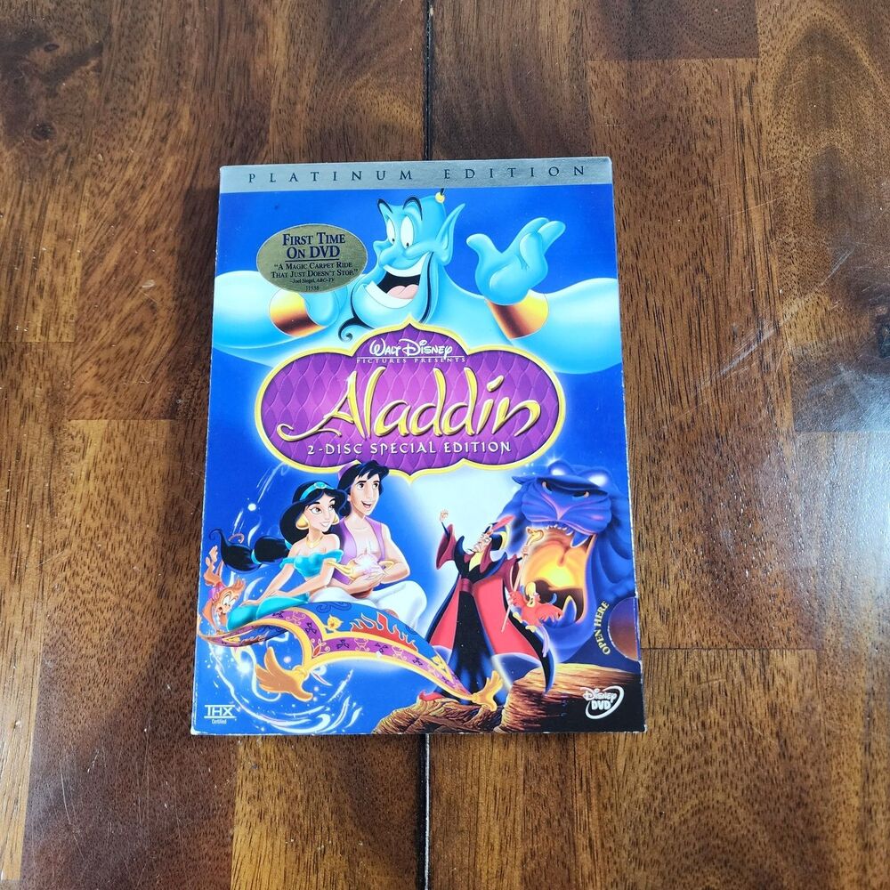 Aladdin DVD 1992 Platinum Edition Slipcover 2-Disc Special Edition Walt Disney
